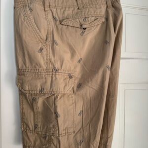 G.H. Bass & Co. Tan Cargo Pants with Pineapple Print